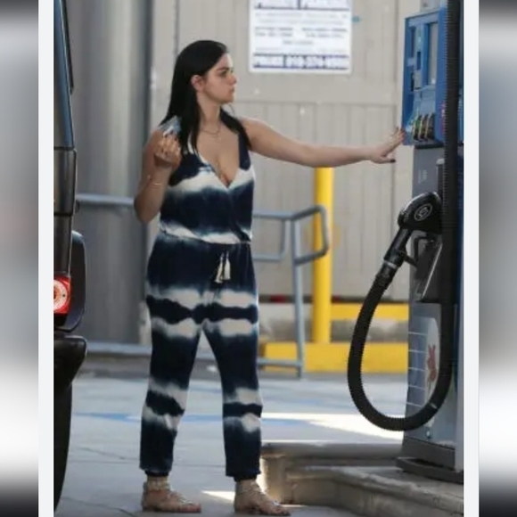 Young Fabulous & Broke YFB large racer back full length tiedie jumpsuit pocketed - Picture 8 of 10